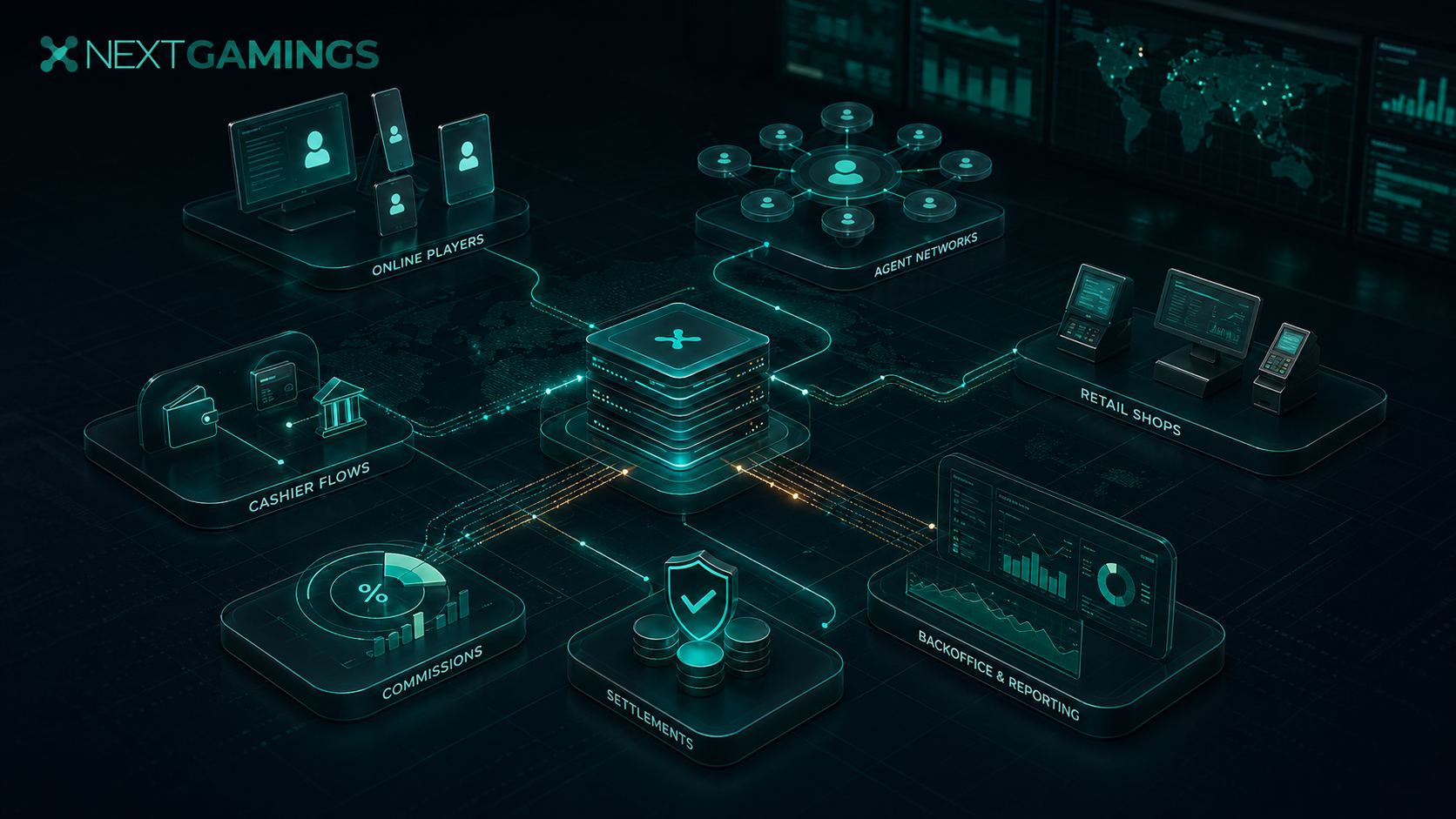 Hybrid iGaming retail and online wallet operations